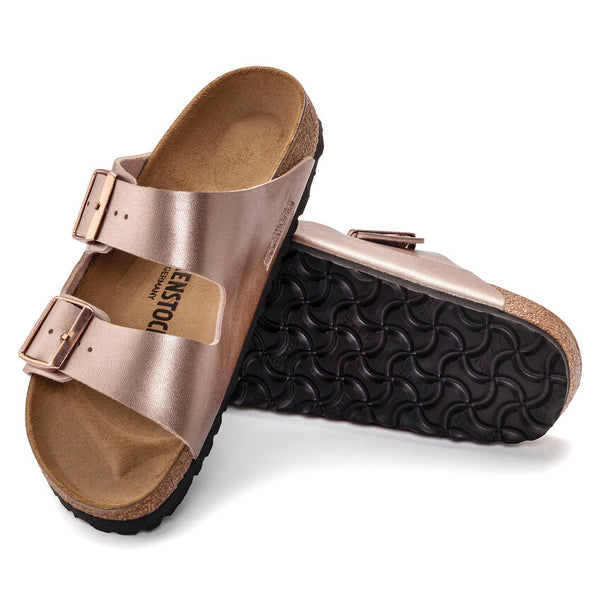 Birkenstock women's metallic 2024 copper arizona sandals