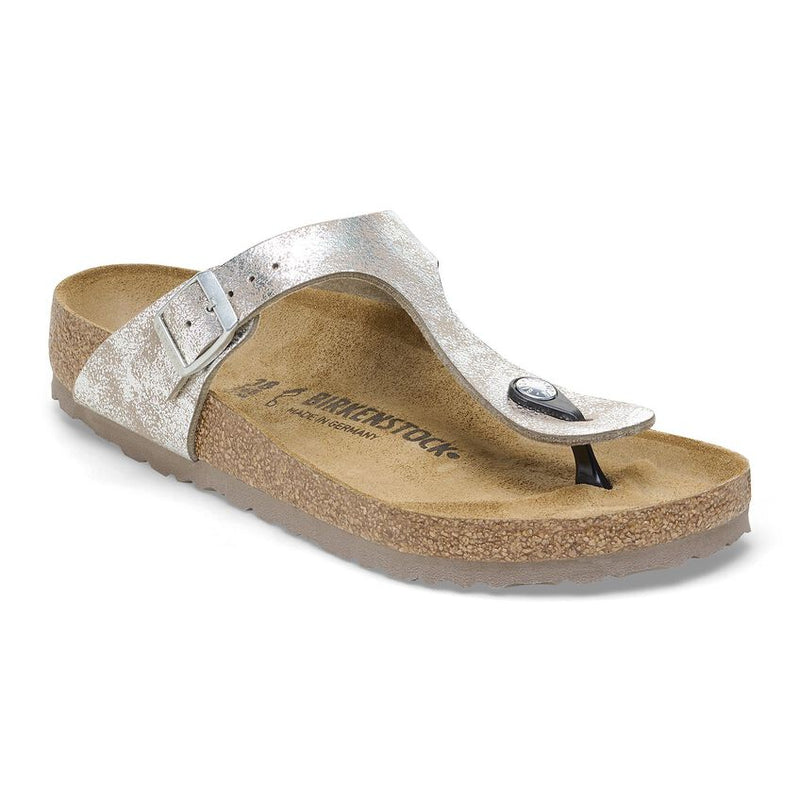 Birkenstock Gizeh BS Syn Washed Metallic Silver