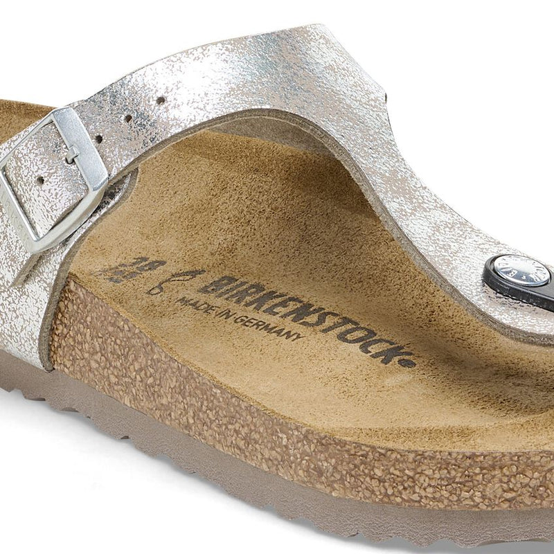 Birkenstock Gizeh BS Syn Washed Metallic Silver