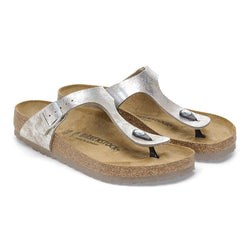 Birkenstock Gizeh BS Syn Washed Metallic Silver