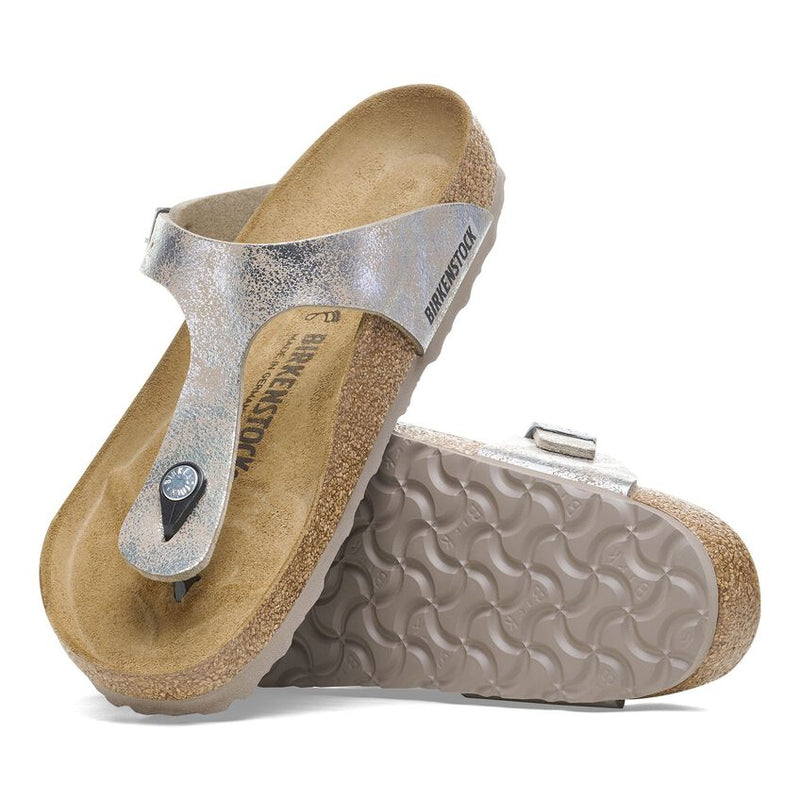 Birkenstock Gizeh BS Syn Washed Metallic Silver