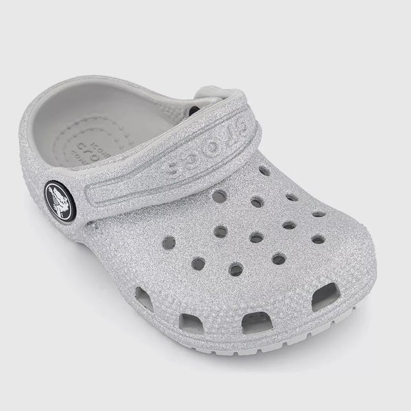Crocs Classic Silver Glitter Toddler