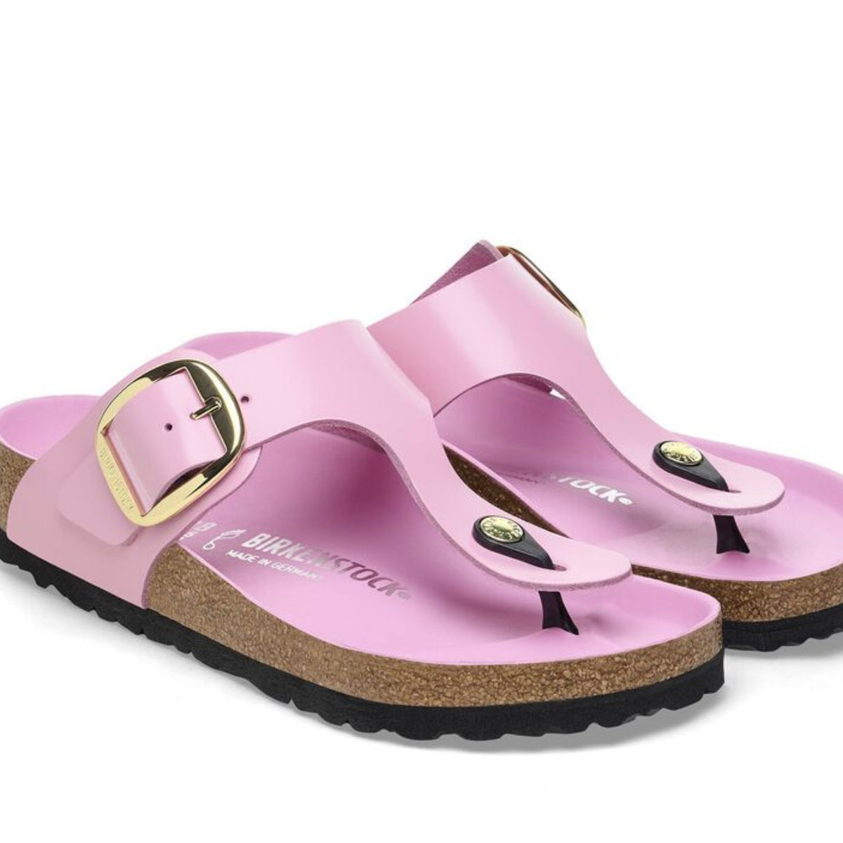 Birkenstock Gizeh Big Buckle high shine Fondant pink Little Rascals Boutique