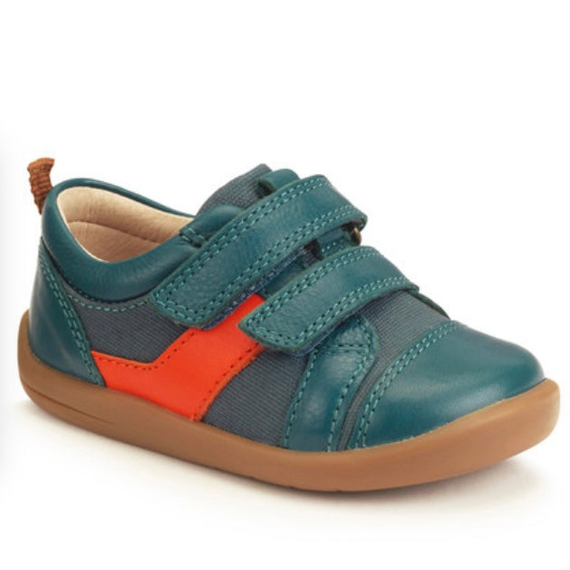 Start rite Maze teal leather canvas shoe