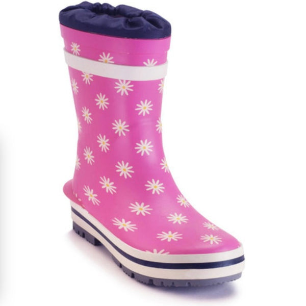 Start rite Little puddle pink daisy wellies