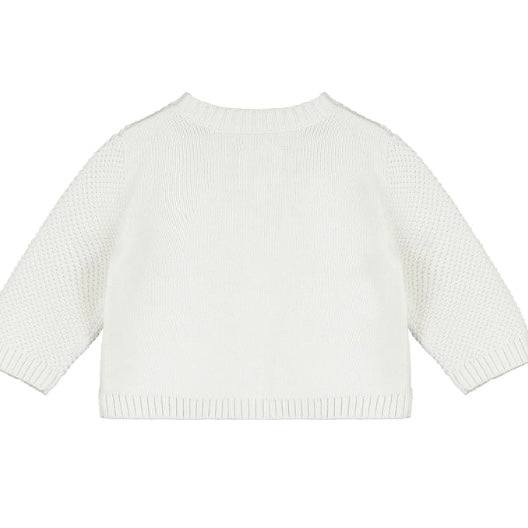 Emile et Rose Cypress white knit baby cardigan - AW24/25