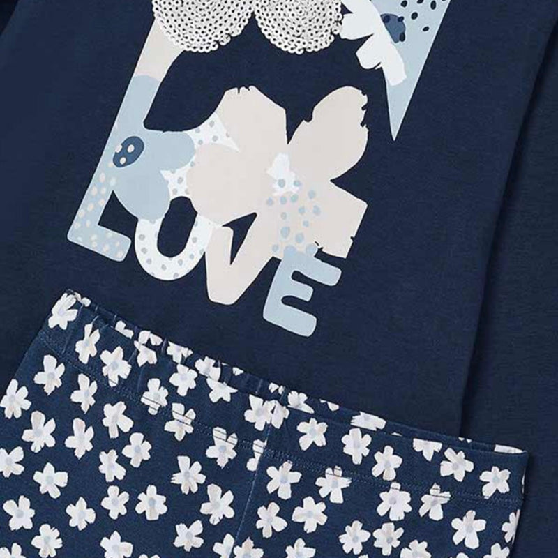 Mayoral 4713 Legging/Top Set Navy Heart AW24/25