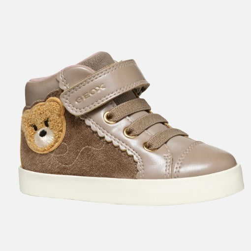 Geox Kilwi dark beige hi top Teddy bear