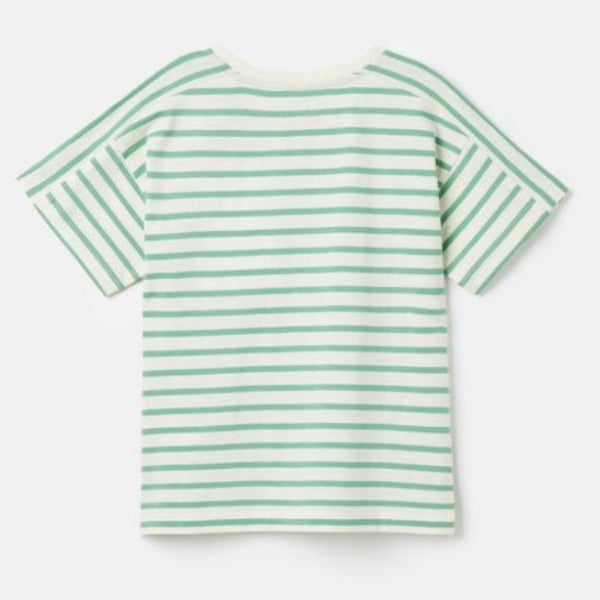Joules Betty green embroidered short sleeved T shirt - SS24