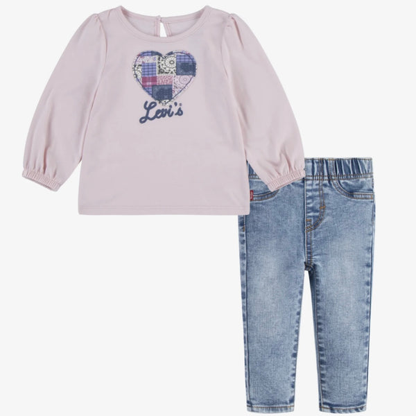 Levi’s two piece set puff T shirt top & slim jeans - AW24/25