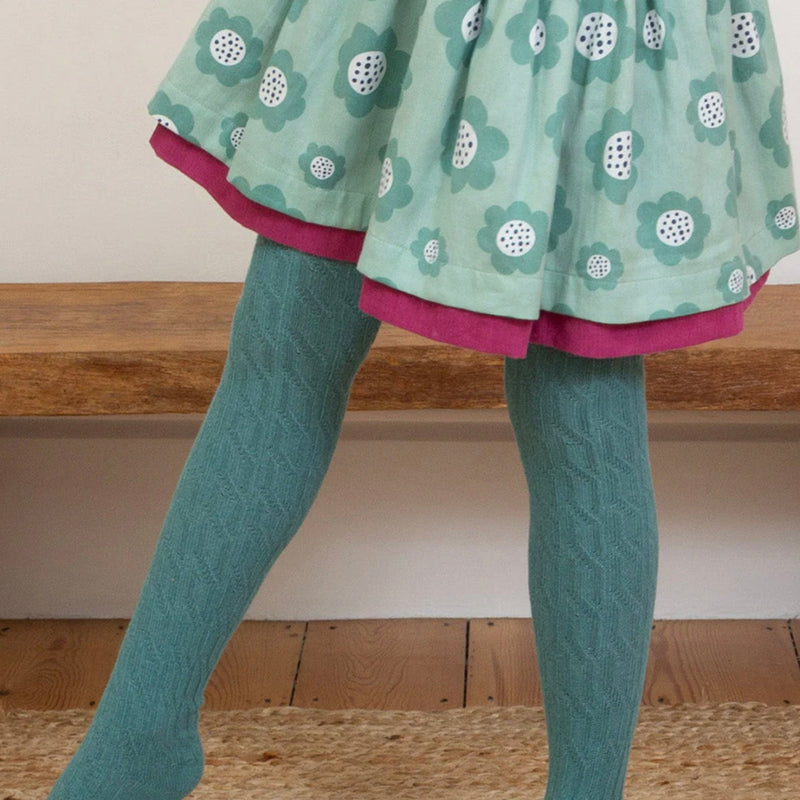 Kite Cable Knit Tights Spruce - AW24/25