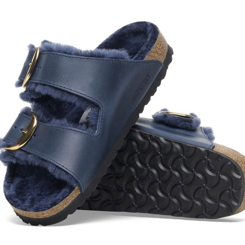 Birkenstock Arizona Big Buckle shearling oiled leather Midnight