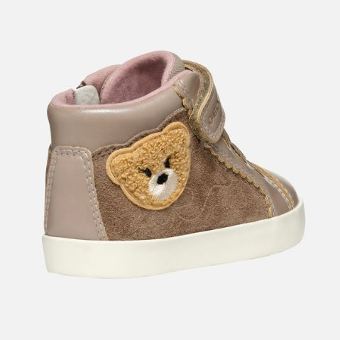 Geox Kilwi dark beige hi top Teddy bear