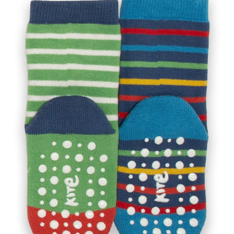 Kite Tiger Face Grippy Socks Fern - AW24/25