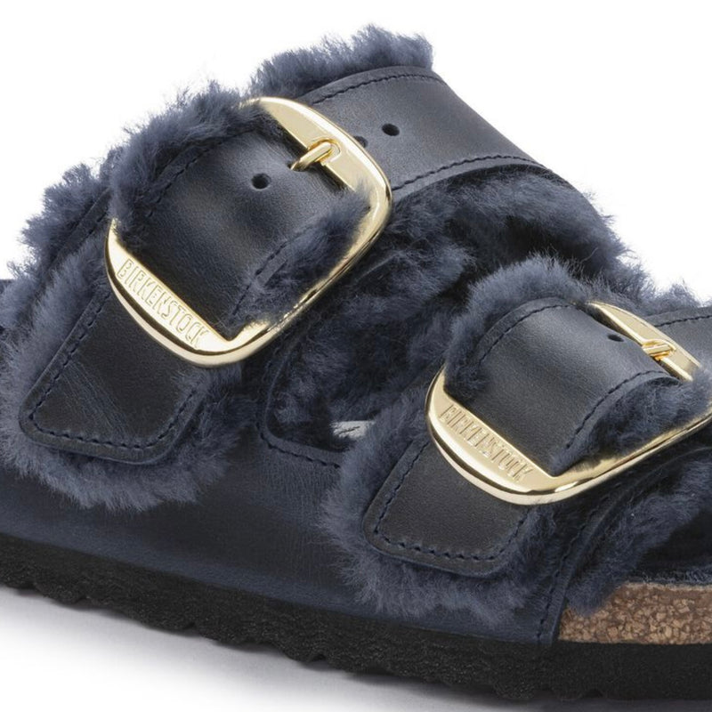 Birkenstock Arizona Big Buckle shearling oiled leather Midnight