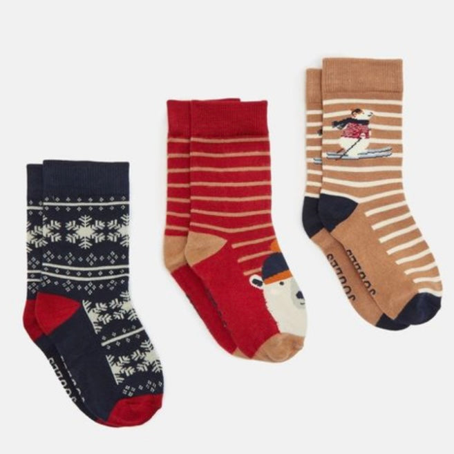 Joules eat feet 3 pack Polar Bear - AW24/25