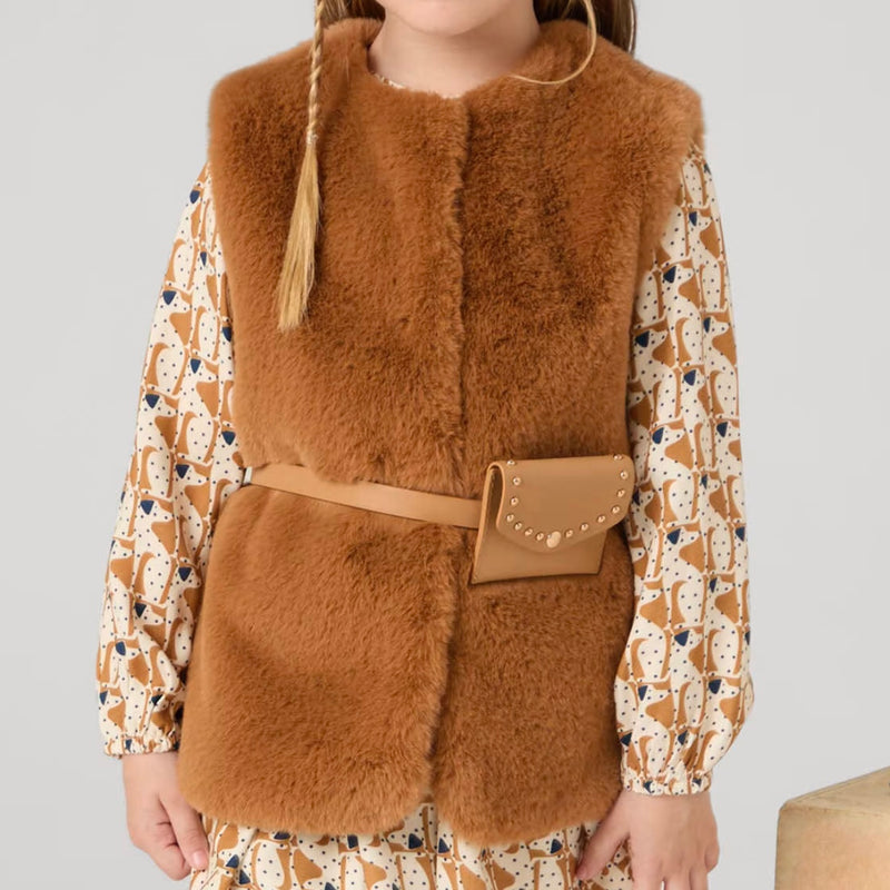 Mayoral 4365 Fur Gilet With Belt - AW24/25