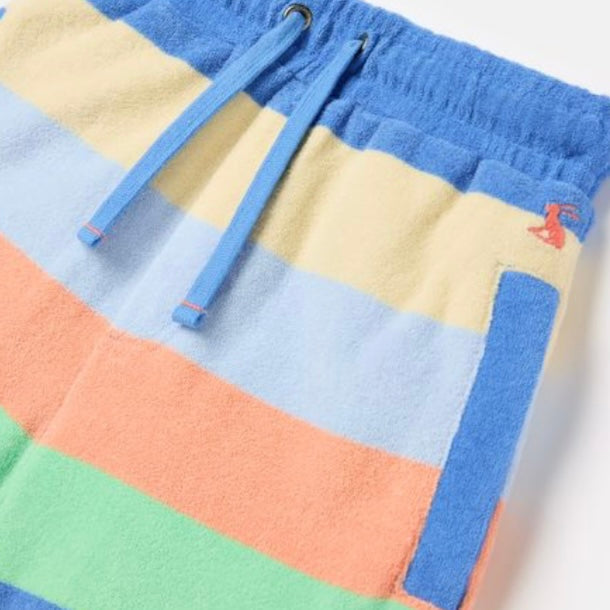 Joules Give us a wave multi stripe towelling shorts - SS24