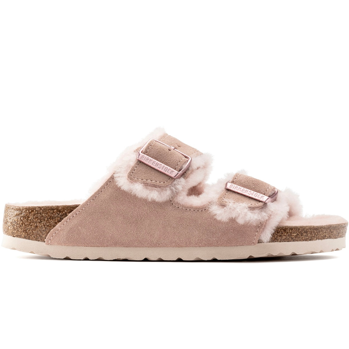 Shearling lined birkenstocks white on sale