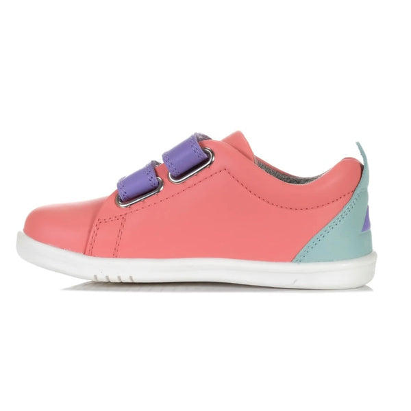 Bobux grass court I walk & kid plus ocean coral mauve combo