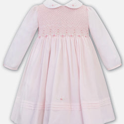 Sarah Louise C7501L-1 pink smocked dress - AW24/25