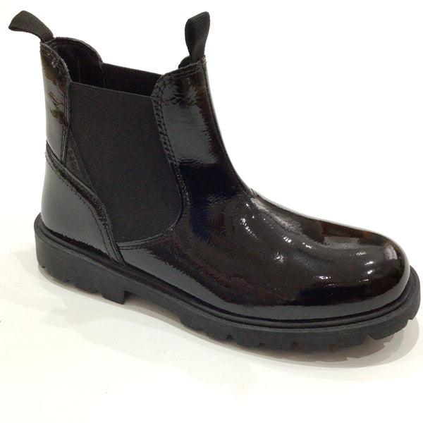 Geox Shaylax Black Patent Boot