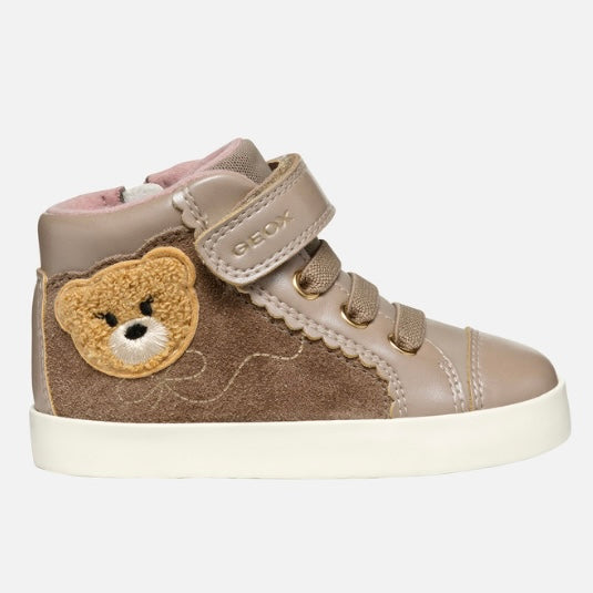 Geox Kilwi dark beige hi top Teddy bear