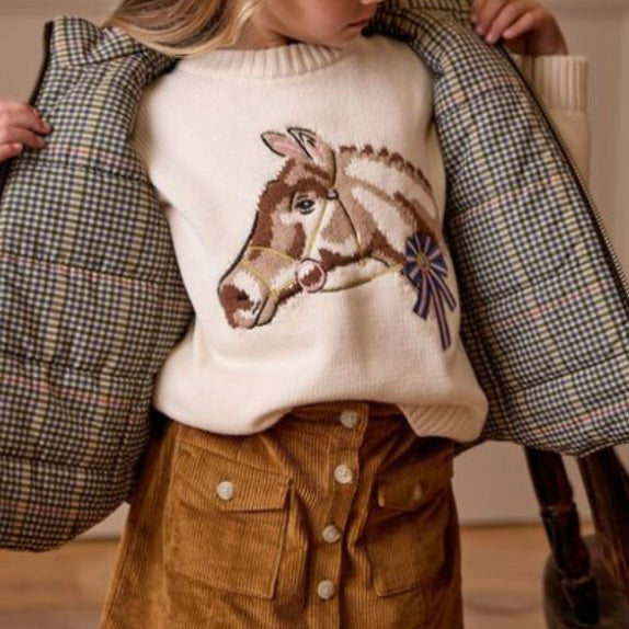 Joules Hattie cream horse jumper - AW24/25