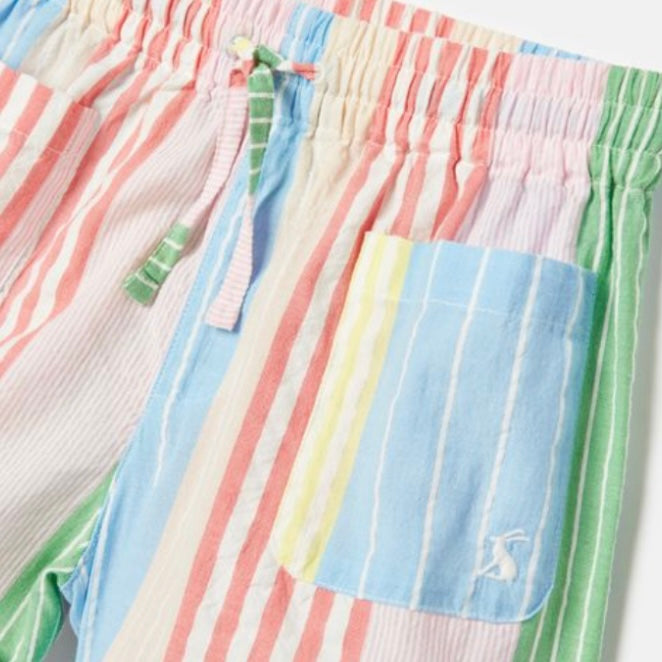 Joules Happiness multi striped shorts - SS24