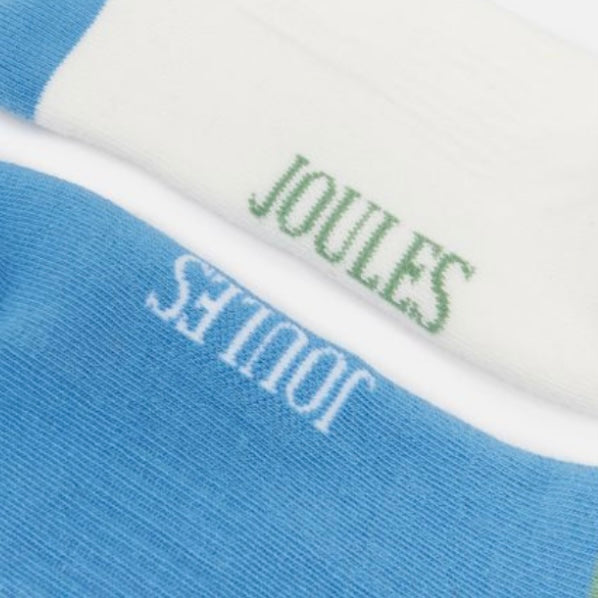 Joules volley blue/ white tennis socks two pack - SS24