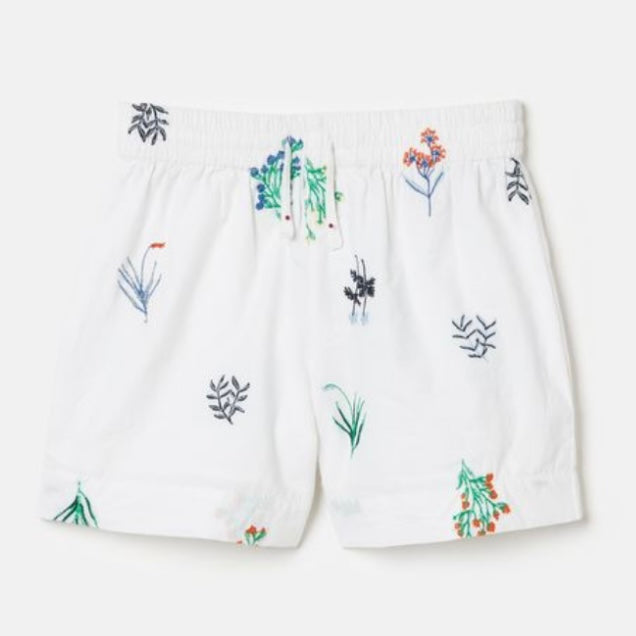 Joules Hopscotch embroidered white shorts - SS24