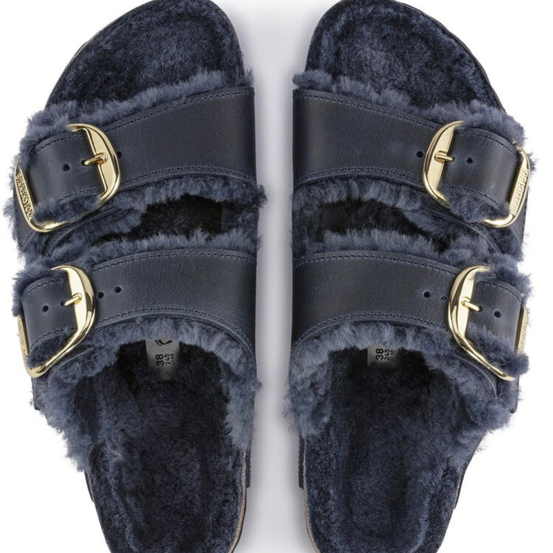 Birkenstock Arizona Big Buckle shearling oiled leather Midnight