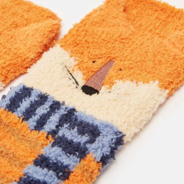 Joules fluffy fox socks - AW24/25