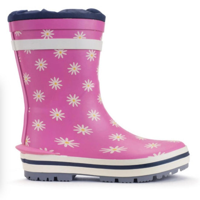 Start rite Little puddle pink daisy wellies