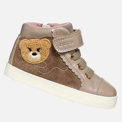 Geox Kilwi dark beige hi top Teddy bear