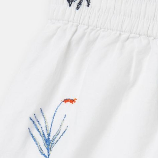 Joules Hopscotch embroidered white shorts - SS24