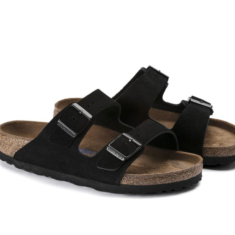 Birkenstock Arizona soft footbed suede leather Black