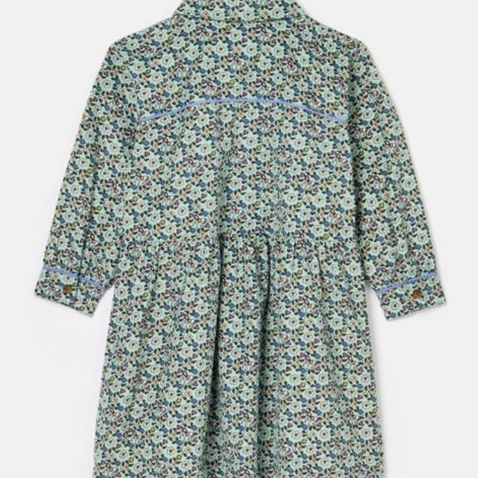 Joules Elodie cord ditsy blue dress - AW24/25