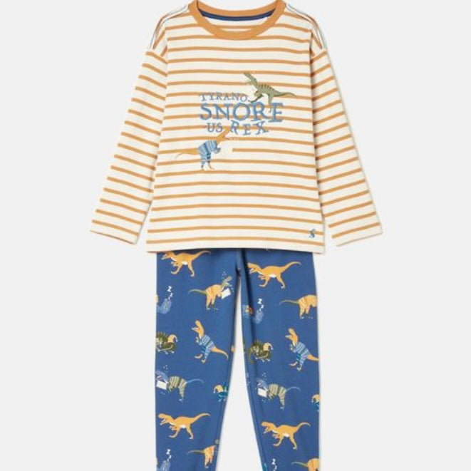 Joules Dozedays dinosaur print jersey pyjama set - AW24/25