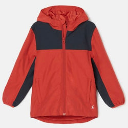 Joules Ayston orange colourblock waterproof fleece lined raincoat - AW24/25