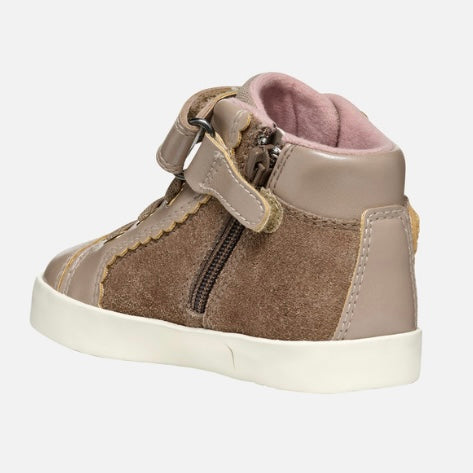 Geox Kilwi dark beige hi top Teddy bear