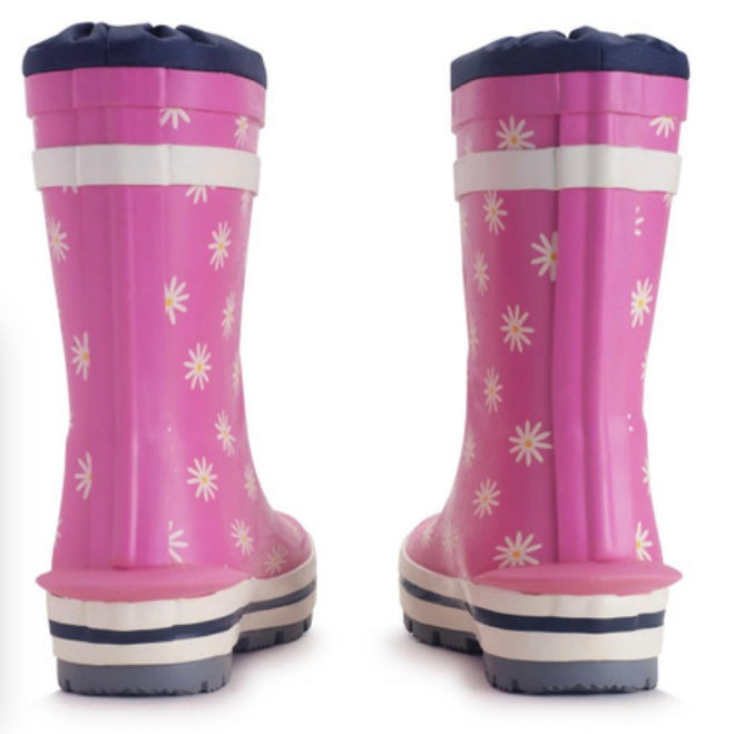 Start rite Little puddle pink daisy wellies