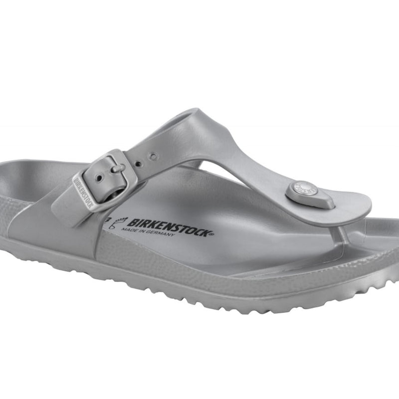 Silver gizeh birkenstocks on sale