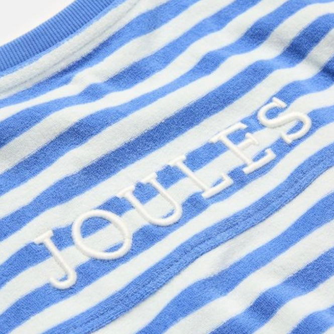 Joules Ahoy There Blue/ White Crew neck towelling sweatshirt - SS24