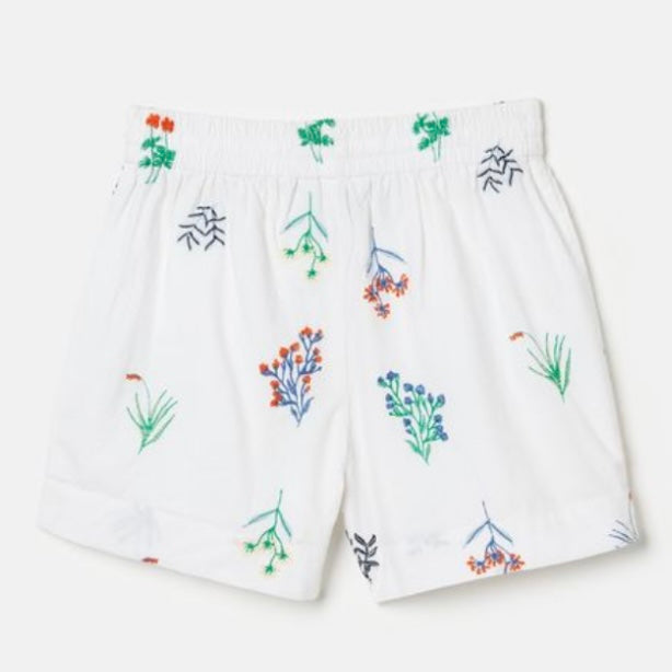 Joules Hopscotch embroidered white shorts - SS24