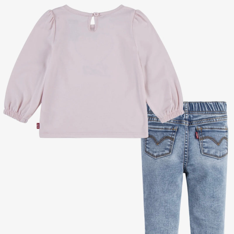 Levi’s two piece set puff T shirt top & slim jeans - AW24/25