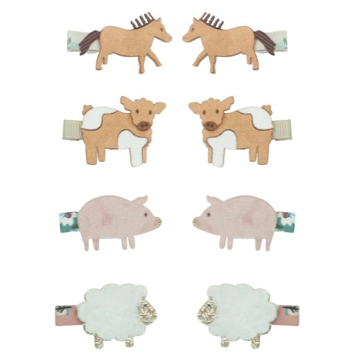 Mimi & Lula farm animal mini clips