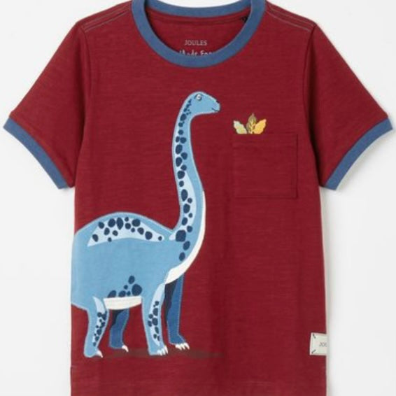 Joules Archie Dino Red SS24