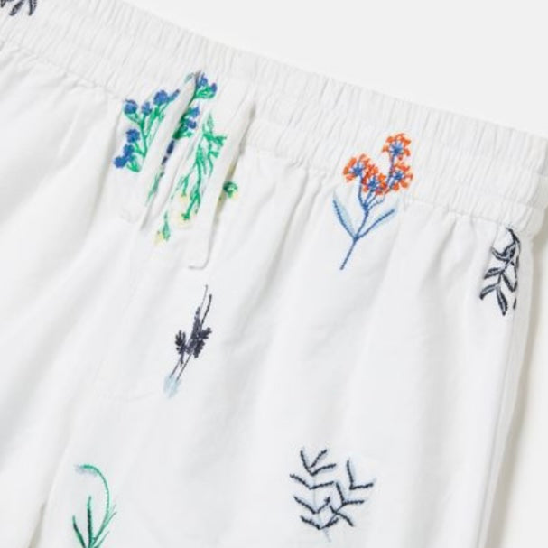 Joules Hopscotch embroidered white shorts - SS24