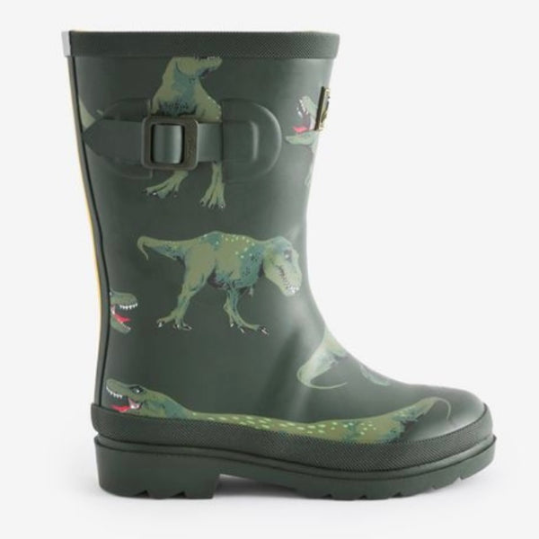 Joules Green dino welly